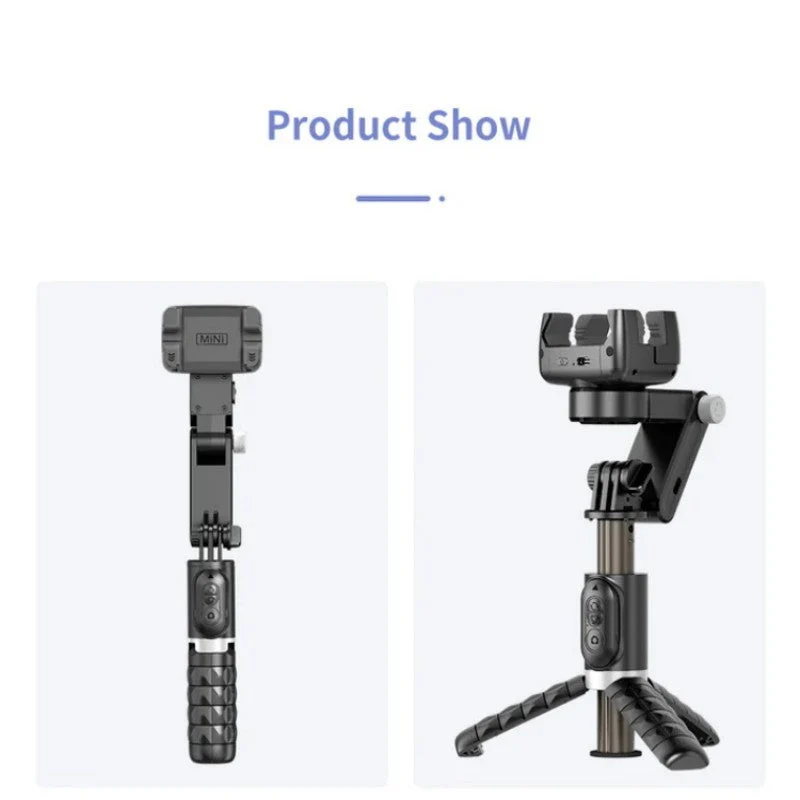 Stabilisateur à cardan pliable à 3 axes et rotatif à 360° pour l'enregistrement sur smartphone - Image 6